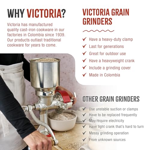 Manual Cast Iron Grain Mill 2400g with High Hopper