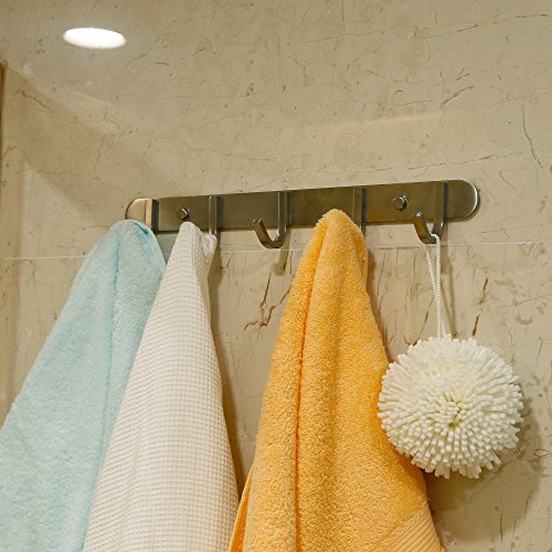Coat Hook Rail Brushed Nickel 14