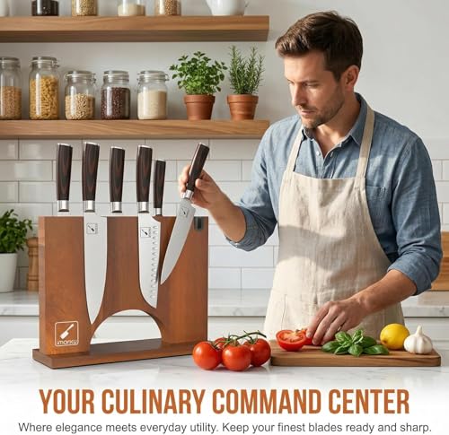 Magnetic Knife Block with Built