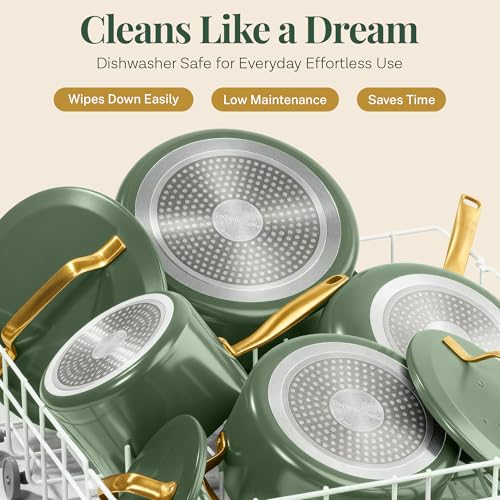 Modern 11 Pc Ceramic Cookware Set