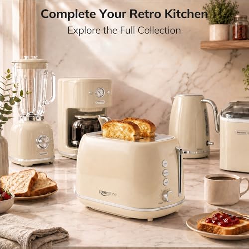 Toasters 2 Slice Retro Stainless Steel Toasters with Bagel