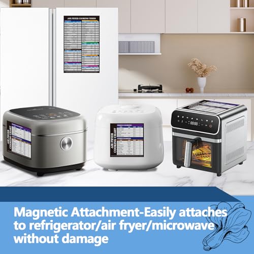 Air Fryer Magnetic Cheat Sheet Cooking Times Chart