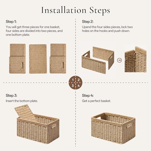 4 Pack Wicker Basket (4 Count)