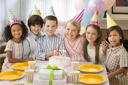 Sturdy Yellow Plastic Plates 7" Cake Plates 100 Pcs (100 Count)
