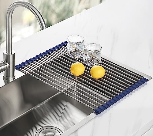 Roll Up Dish Drying Rack Over Sink