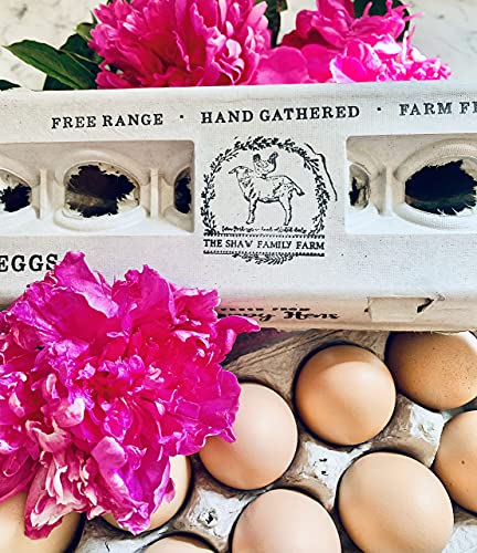Egg Cartons Adorable Printed Design for Farm Fresh Eggs (250 Count)