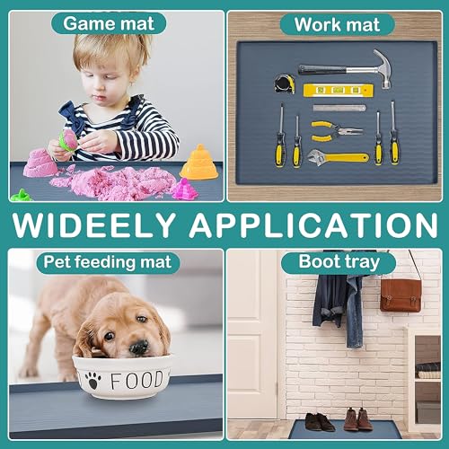 Waterproof Silicone Under Sink Mat 25'' x 22'' Shelf Liner for Kitchen and Bathroom