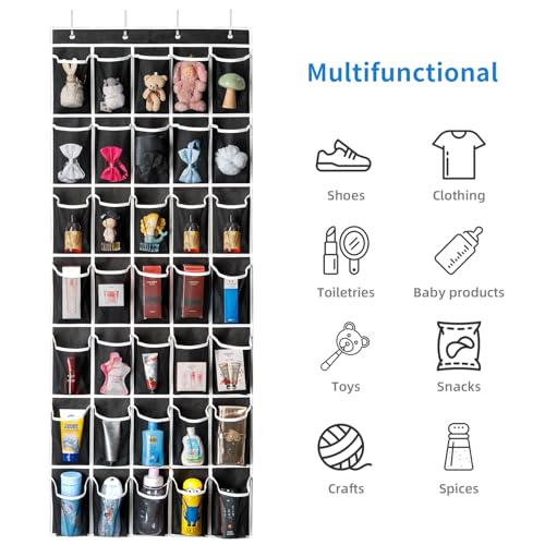35 Pockets Over the Door Shoe Organizer