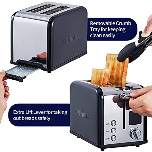 2 Slice Stainless Steel Toaster with Digital LED Display