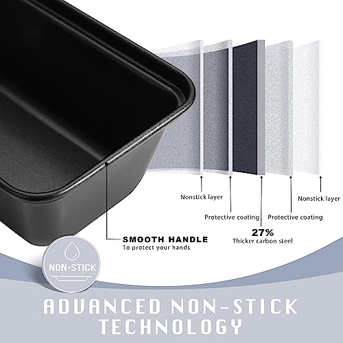 6 Pack Mini Loaf Pan for Baking Bread (6 Count)