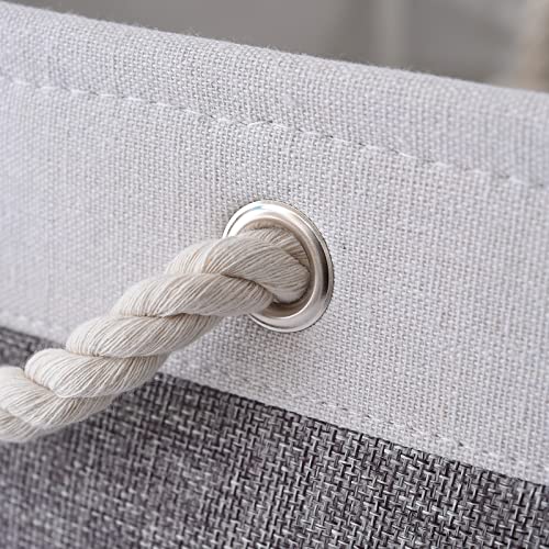 Storage Baskets 12x8x5 inch 10 Pack Fabric Baskets Foldable Storage Bins Decorative Baskets cloth storage baskets Storage Foldable Storage Bin with Rope (10 Count)