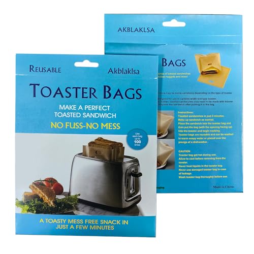 Reusable Toaster Bags 12 Pack Non (12 Count)