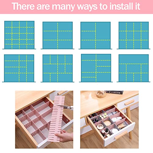 40Pcs Grid Drawer Dividers