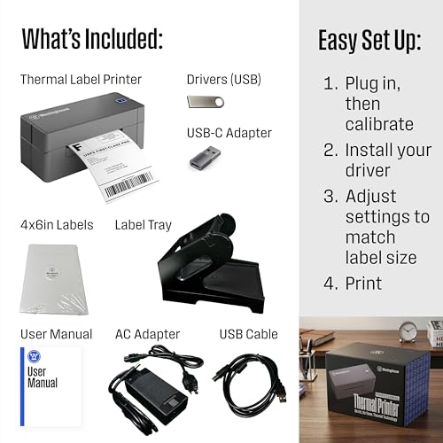 USB Shipping Label Printer for Mac & Windows