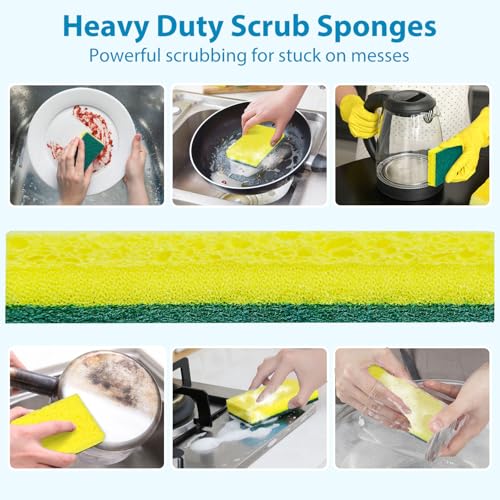 24 Pack Heavy Duty Scrub Sponges