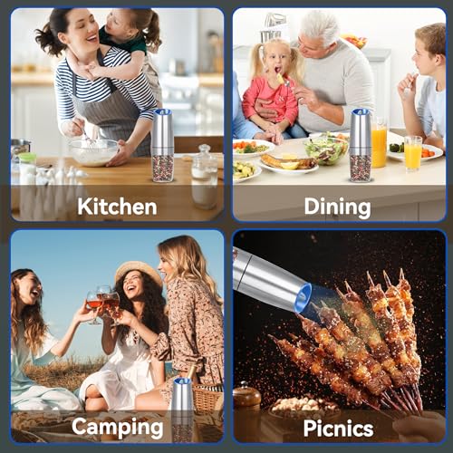 Rechargeable Electric Salt And Pepper Grinder Set