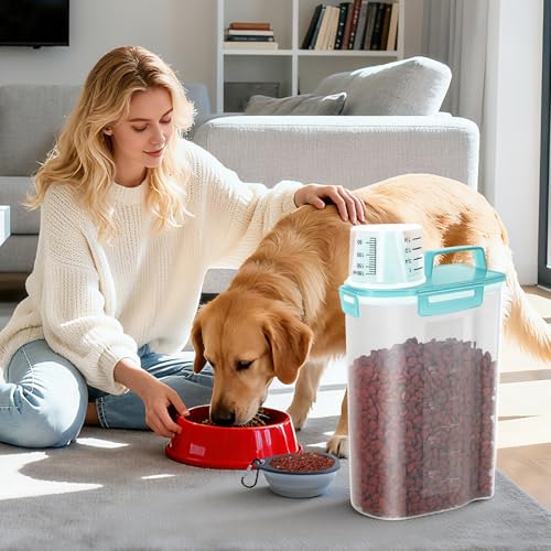 Airtight Small Cat Dog Pet Food Storage Containers BPA Free