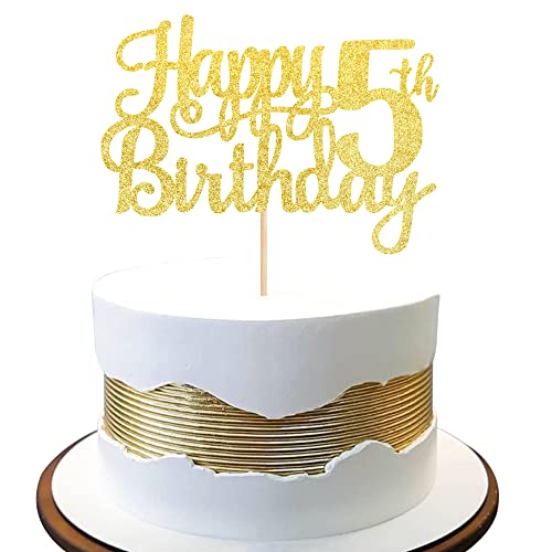 1 PCS Happy 5th Birthday Cake Topper