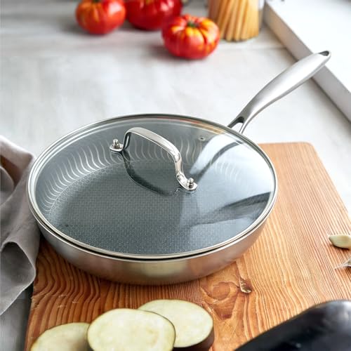 13 IN Glass Lid with Stainless Steel Handle