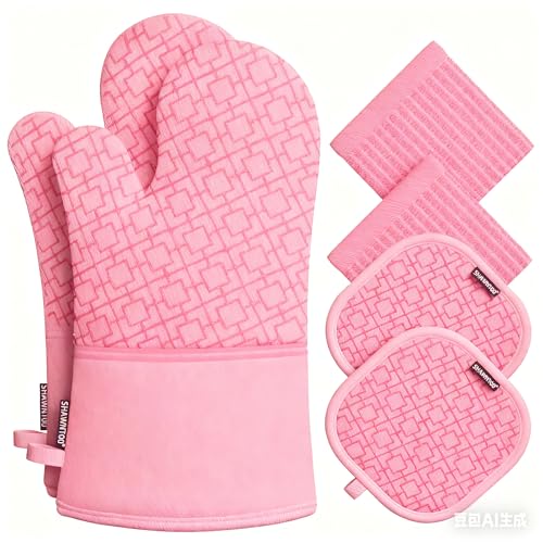 Oven Mitts and Pot Holders Sets 6pcs (6 Count)