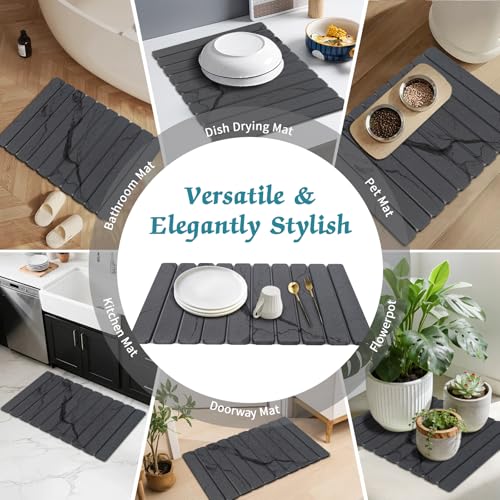 Stone Dish Drying Mat for Kitchen Counter