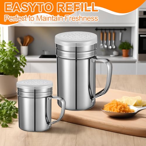 4 Pcs Stainless Steel Salt and Pepper Shakers (4 Count)