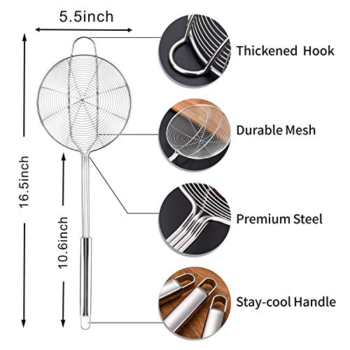 16.5 Inch Spider Strainer Cooking Skimmer for Cooking and Frying