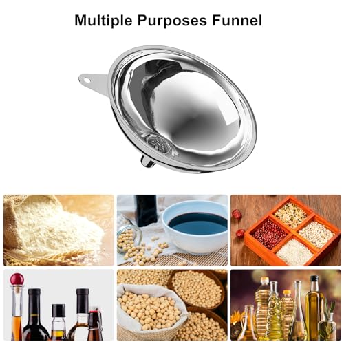 Stainless Steel Large Funnel with Filter