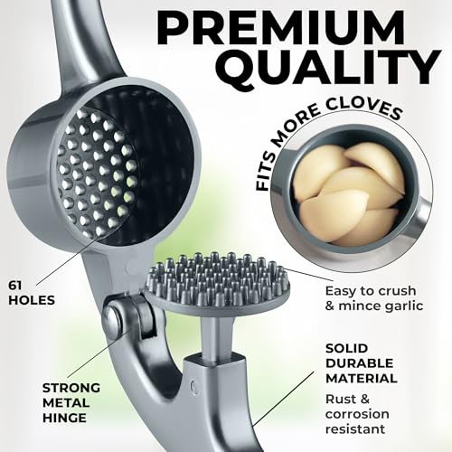 Large Premium Garlic Press Set