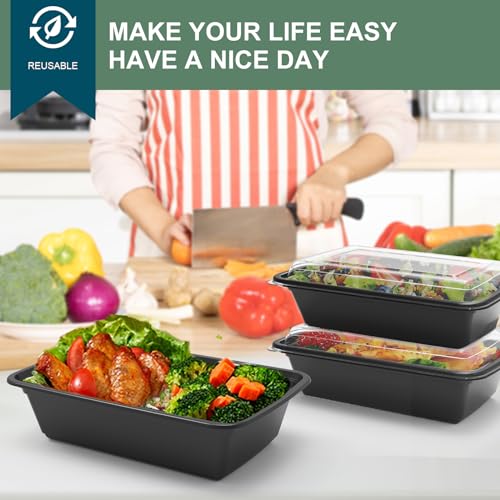 Meal Prep Containers Reusable 50 Pack (50 Count)