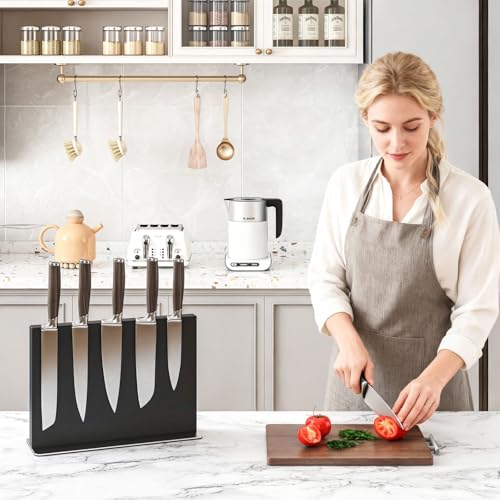 Black Magnetic Knife Block Without Knives