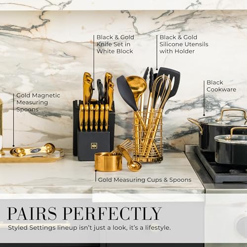 Black and Gold Kitchen Utensils Set (15 Count)