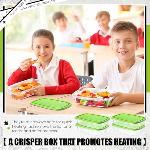 18 Pcs 33 oz Plastic Food Storage Containers with Lids (18 Count)