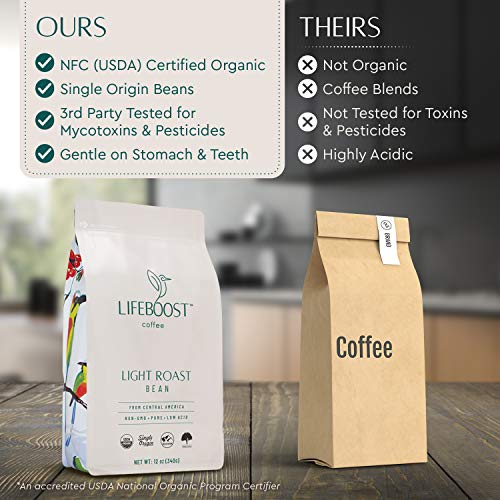 Light Roast Low Acid Coffee Beans (12 Ounce)
