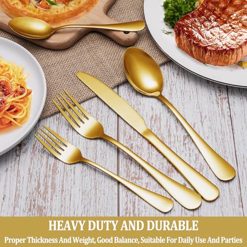 30 Pcs Gold Silverware Set Service for 6 (30 Count)