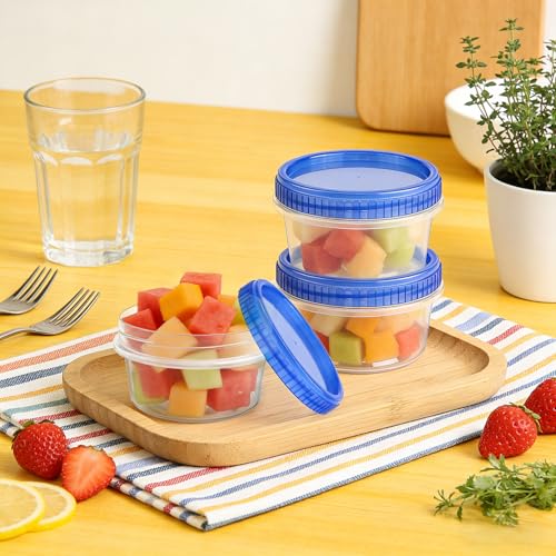 6 Pack Freezer Containers with Screw On Lids (6 Count)