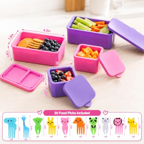 4 Pack Silicone Lunch Containers Compatible with OmieBox