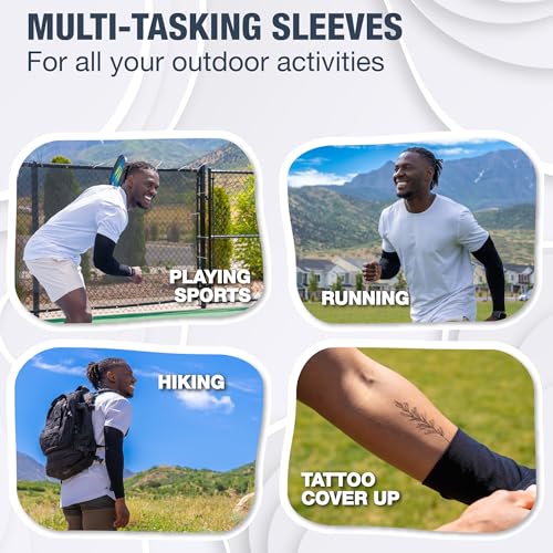 Non Slip Cooling Arm Sleeves for Men & Women