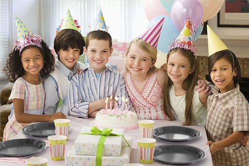 Silver Plastic Plates for Party 7 Silver Disposable Plates for Party Supplies 100 Pcs Plastic Dinnerware Sets Heavy Duty 350 GSM Disposable Dinnerware Set (100 Count)