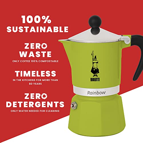 Rainbow Moka Pot in Green