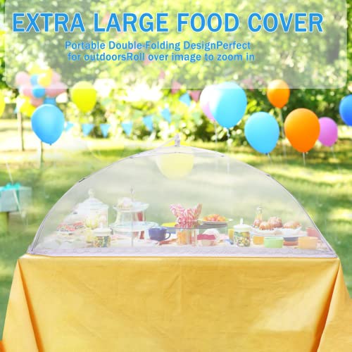 4 Pcs Extra Large Mesh Food Cover Tent Umbrella for Outside Parties