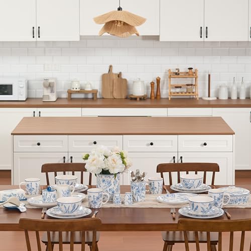 Blue Garden Toile De Jouy Ceramic Sugar and Creamer Set (2 Count)