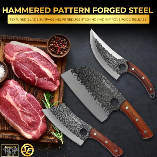 Hand Forged Professional Butcher Knife (3 Count)