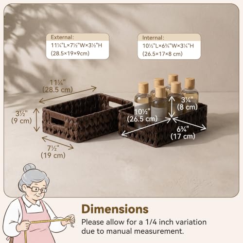 Wicker Baskets with Handles (2 Count)