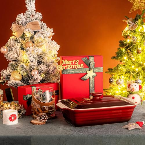 4.5 Quart Ceramic Casserole Dish with Lid