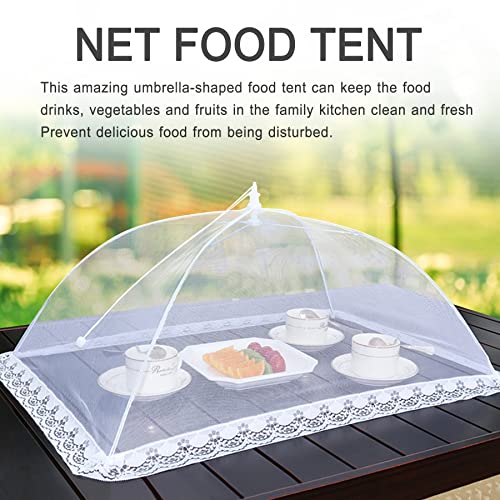 4Pcs Mesh Food Cover Tent Umbrella Pop Up Outside Outdoor Party Net