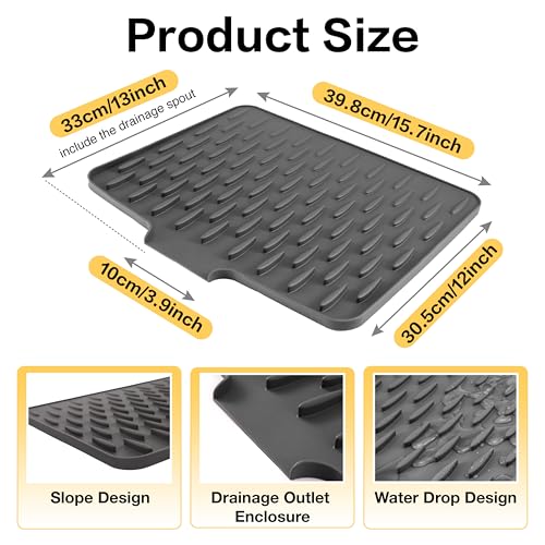 Silicone Dish Drying Mat for Kitchen Counter