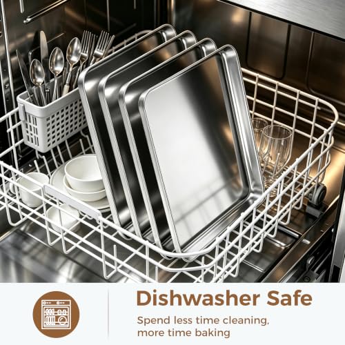 Stainless Steel Baking Sheet 4 Pack (4 Count)