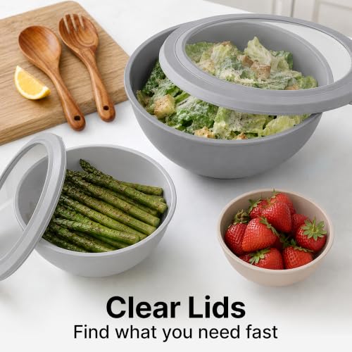 12 Piece Plastic Nesting Mixing Bowl Set