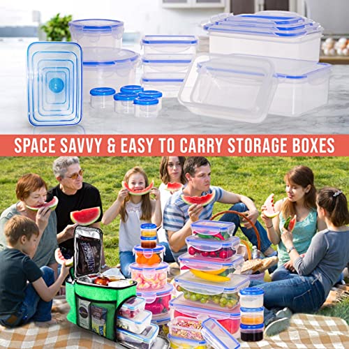 32 Pcs Large Plastic Food storage containers (50 Count)